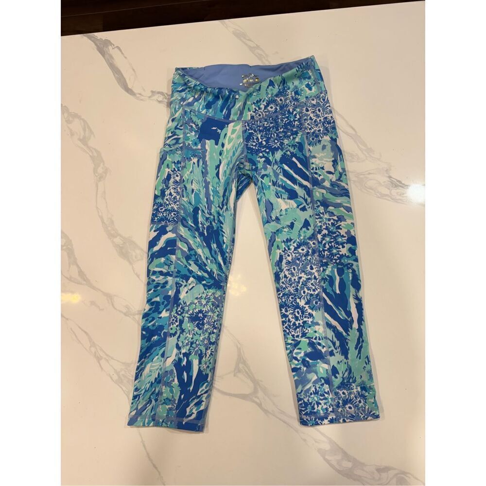 Lilly Pulitzer Luxletic Hey Hey Solei Print Weekender Cropped Leggings Size Smal